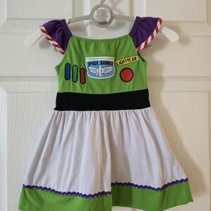 Kids Adventure Dress - Green, Purple, White